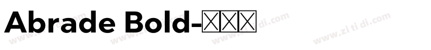Abrade Bold字体转换